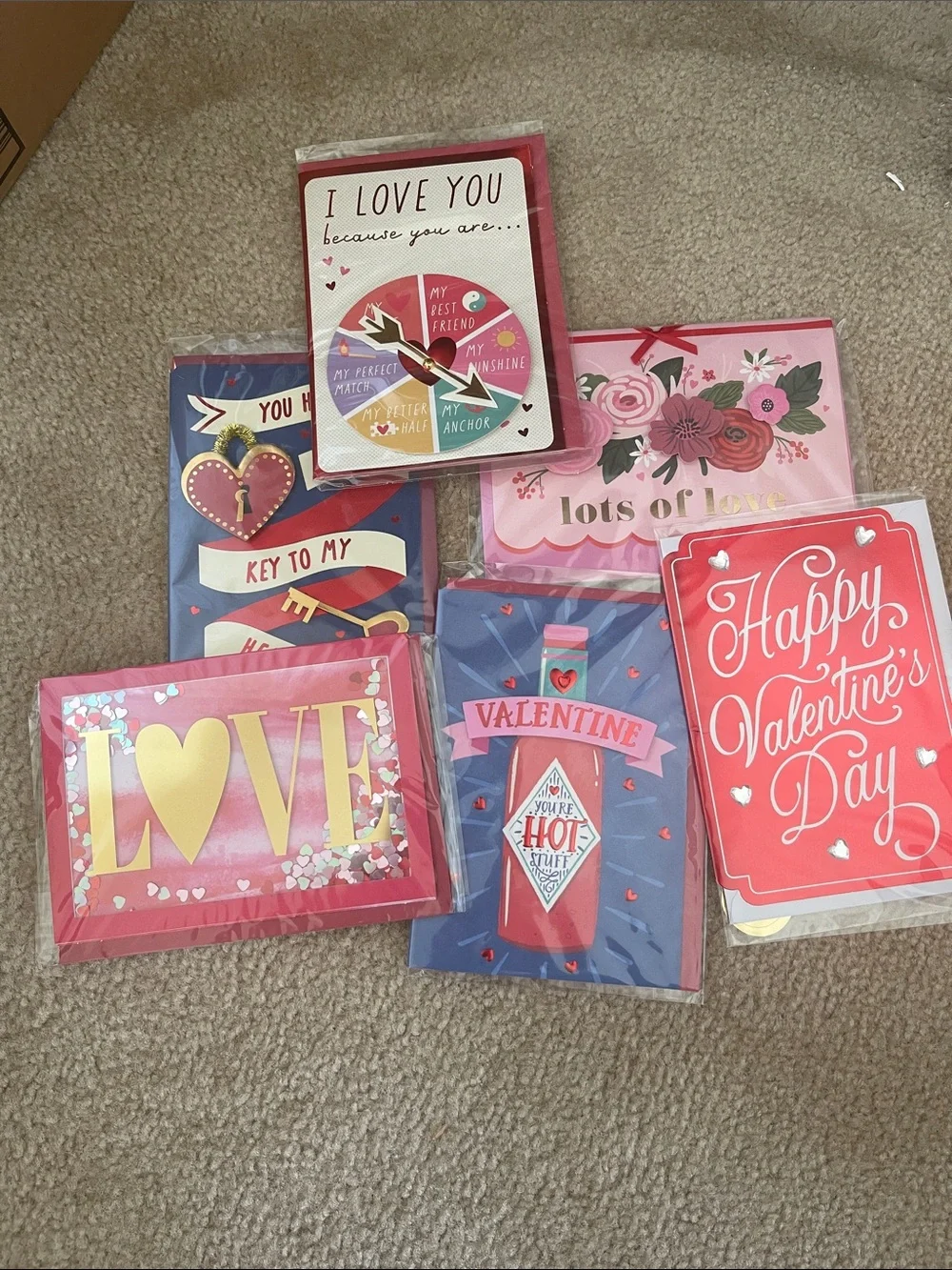 Random Assorted of 8 Valentine’s Day Greeting Cards
